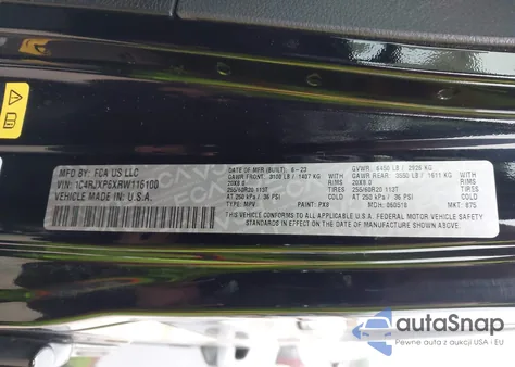 2024 Jeep Wrangler 4Xe Sahara 4Xe z USA, uszkodzony, nr VIN 1C4RJXP6XRW116100